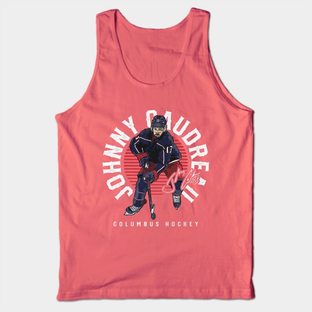 Johnny Gaudreau Columbus Emblem Tank Top by lavonneroberson